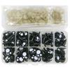 100pcs/box Round Shape Diy Doll Eyes Kit Crafts 5Sizes Black Screw Eyes  For Toys