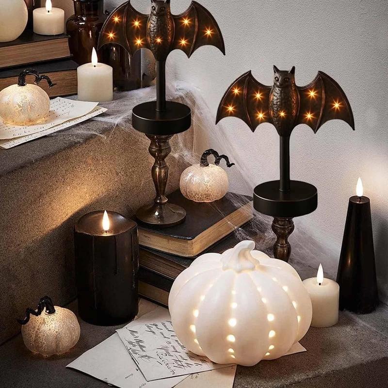 Ghost Festival Gothic Nnight Light Detachable Led Twinkle Light Bat Candlestick Decoration Night For Halloween Decor