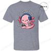 Axolotl-Gaming Anime Men's Women T-shirts Funny Graphic TShirt Tops  O Neck Short-sleeved Tops Summer Korean T Shirt Unisex Tees