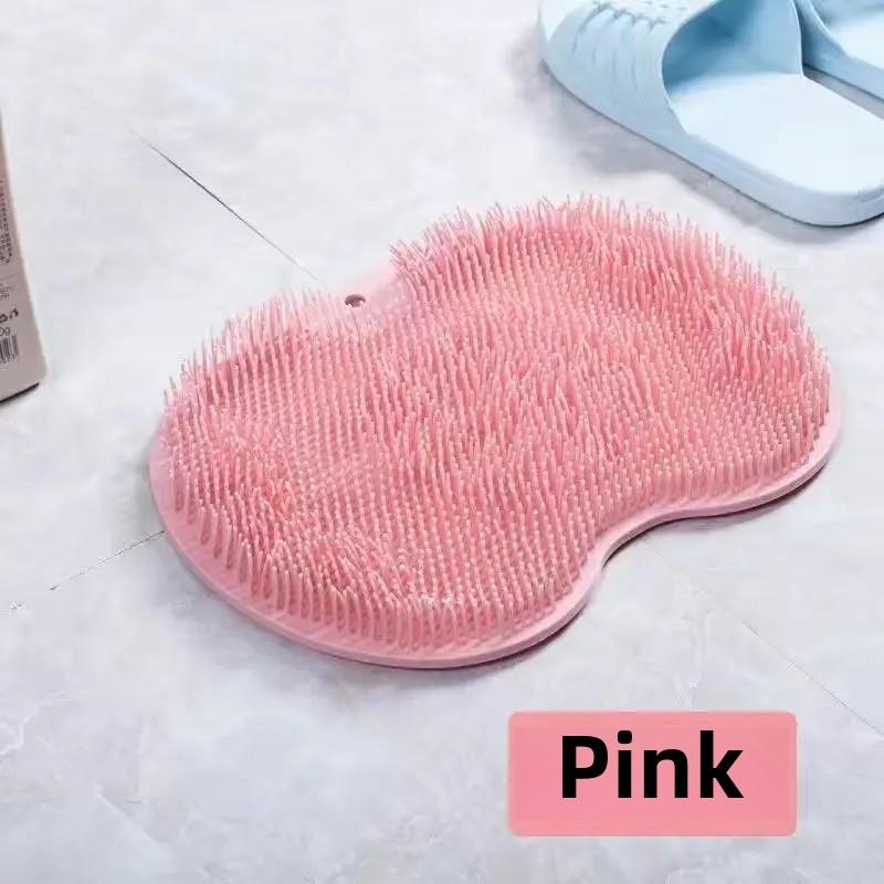 Back Scrubber Exfoliating Shower Massage Scraper Bathroom Non-slip Bath Mat Back Massage Brush Silicone Foot Wash Body Cleaning