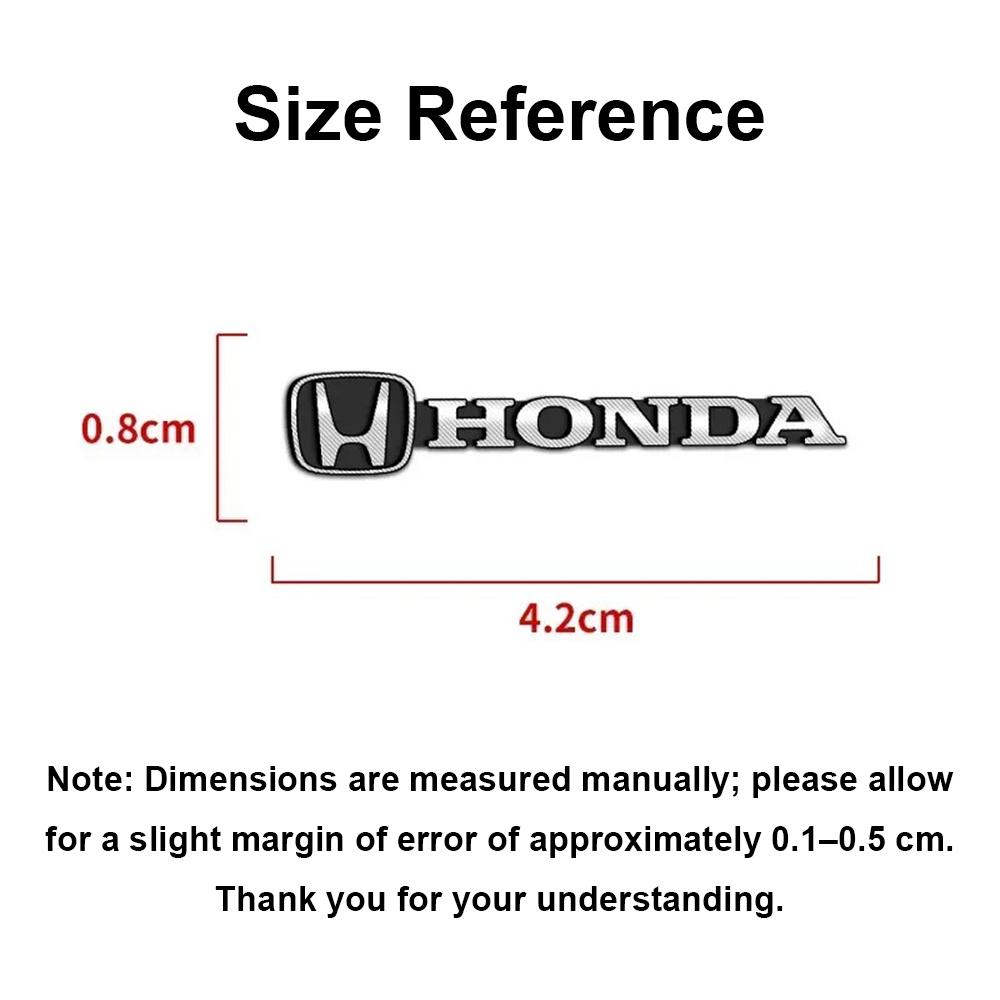 4pcs Car Audio Decoration Sticker Logo Premium Self-adhesive Car Interior Badge N4 Metallic Texture Decal for All Honda Models