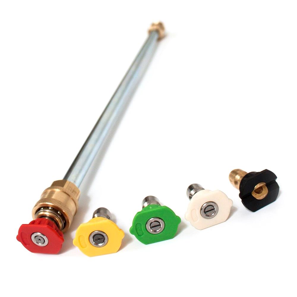

4000psi Washing Machine Wand Lance 5 Nozzle Tips High Pressure Sprayer Metal Lance Kit Petrol Electric Power Drive Cleaning Vehicles Boats B