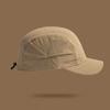 Solid-color quick-drying five-layer baseball cap, with side pocket design, adjustable rear strap,suitable for both men and women