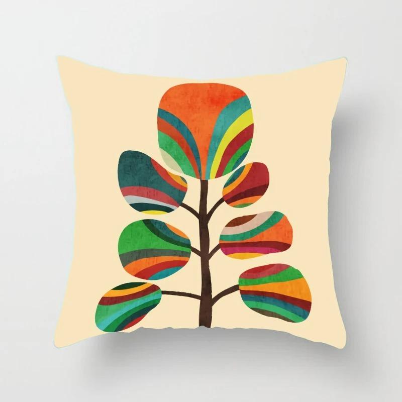 Creative Geometric Colorful Pattern Pillowcase Interior Decoration Office Living Room Home Pillowcase