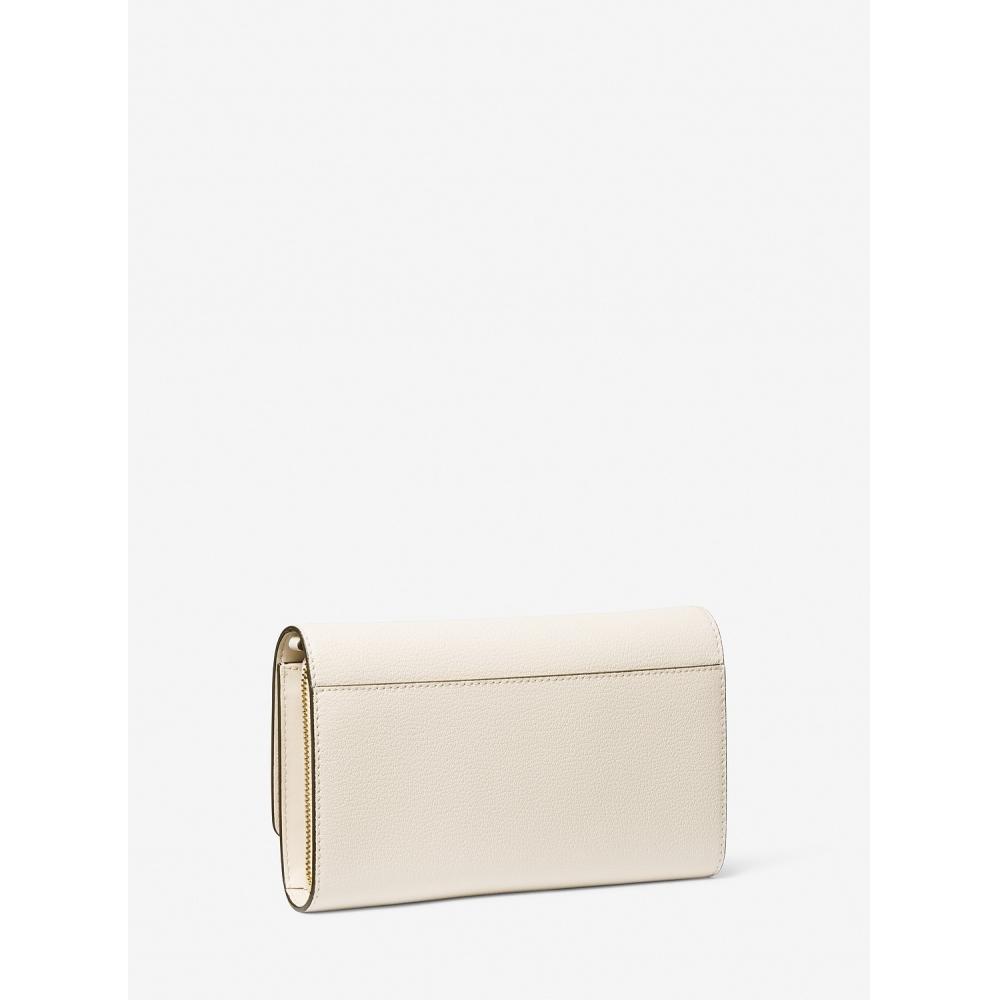 Michael Kors Jet Set Item Zip Around Wallet Crossbody Large 35f2gttc8l2171 Light Cream 1