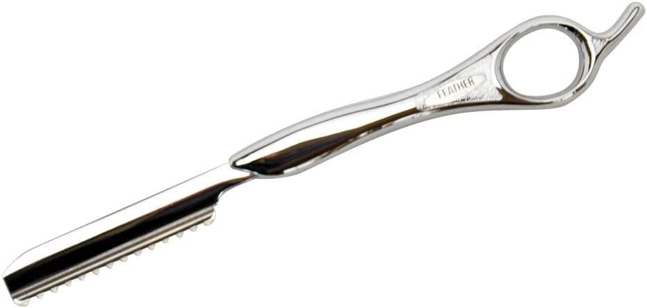 [Main Unit + 2 Replacement Blades Set] Feather Styling Razor Regular Type Silver + Styling Blade CG-10 Replacement Blades (10 Blades X 2 Packs) + Orig