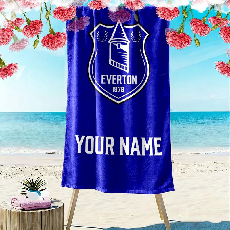 Custom Everton Print Beach Towel, Large Soft Quick Dry Towel for Beach Camping Swimming