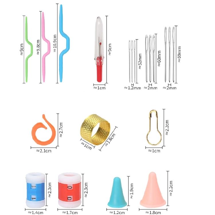 Ergonomic Crochet Hook Set with Crochet Knitting Accessories for Beginner Hobbyist Adult Knitting Crocheting Project