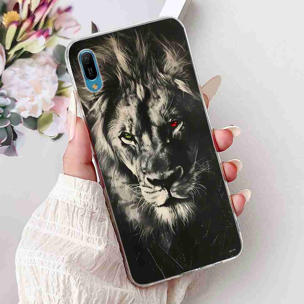 For Huawei Y6 Pro 2019 MRD-LX2 Case Fashion Flower Love Silicone TPU Shockproof Cover For Huawei Y6Pro Y16 pro 2019 Phone Cases