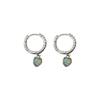 Opal Stone Love Pendant Twisted Earrings Earrings Temperament Small Earring Earrings Ear Buttons for Women