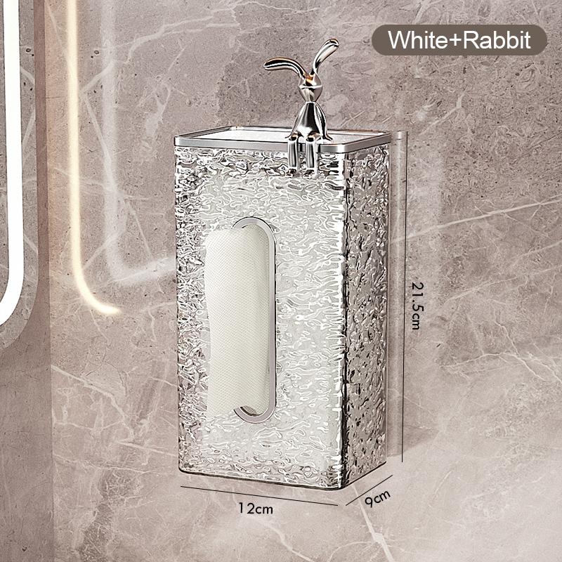 mr basket Wall Mounted Household Bathroom Tissue Box Wash Face Towel Storage Box Multifunctional Creative Kitchen Drawer Box