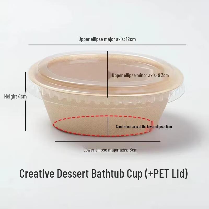 KASHICONG Biodegradable Disposable Paper Bowls with PET Lids