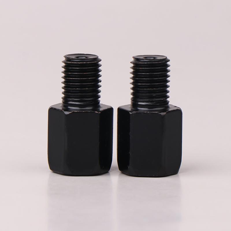 2Pcs Motorcycle Rearview Mirrors Conversion Black Mirror Adapters M10 10Mm M8 8Mm Bolt Clockwise Anti-Clock Right Left Thread
