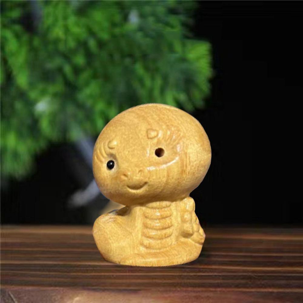 Twelve Zodiac Wood Carving Miniature Ornaments Wood Little Animal Model  Home Decoration