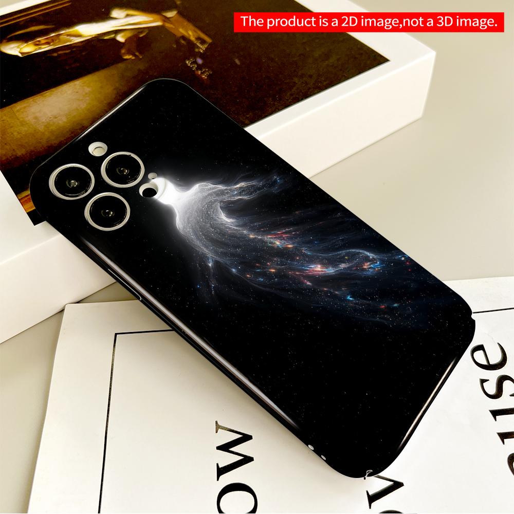 2DFlat Cosmic Ghost in Starfield All inclusive film hard phone case, compatible with iPhone 18 Pro Max 17 16 15 14 13 12 11