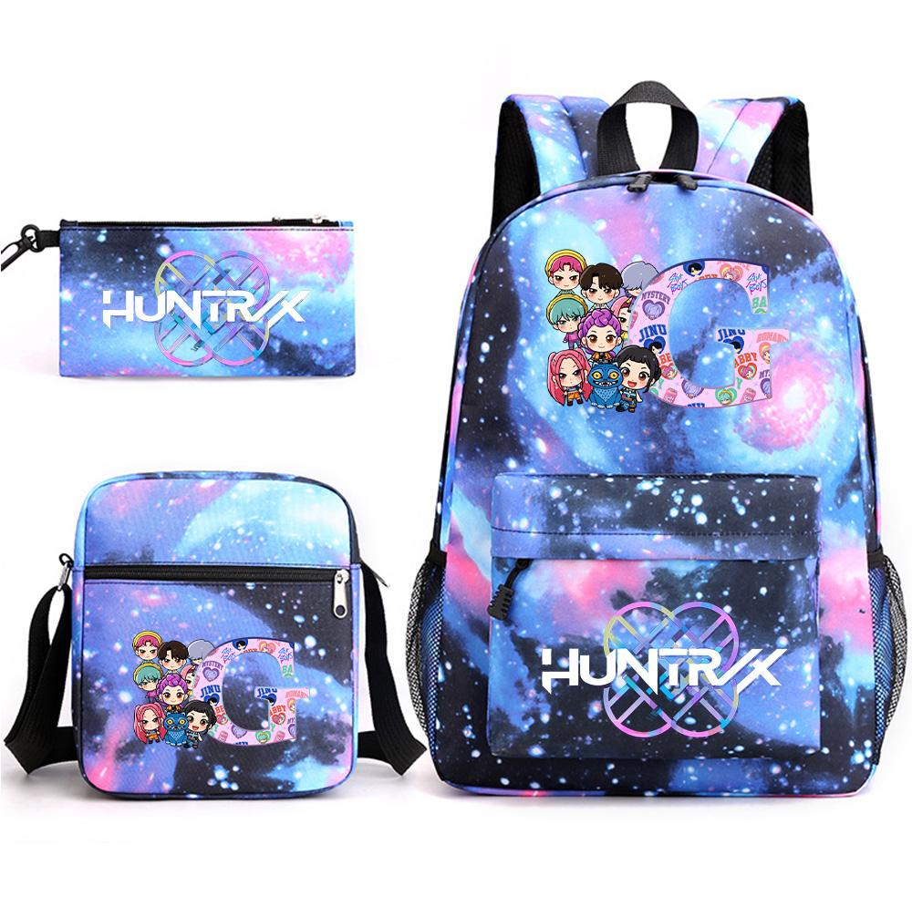 

3Pcs/set 26 English Letter Printed Backpack with Shoulder Bag Pencil Case for Teenager Student Boy Girl School Bag Large Capacity Bookbag Kid Gift
