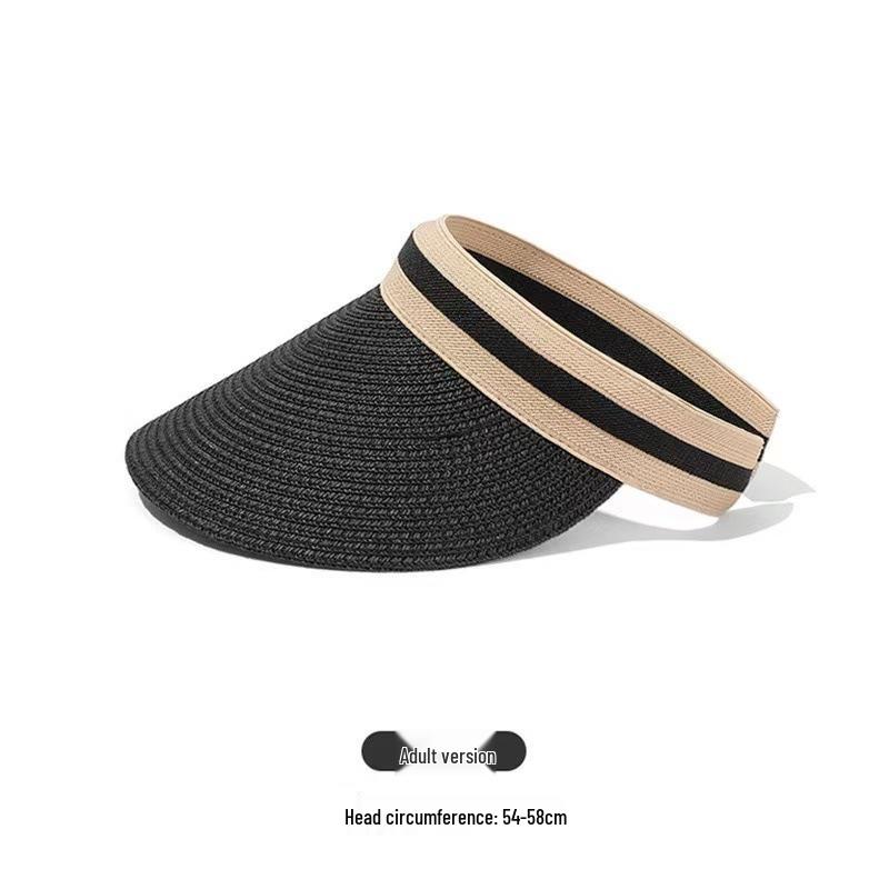 Ultraviolet Protection Wide Brim Sun Visor Hat for Summer Beach and Travel.