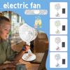 Multifunctional Desk Lamp Folding Student Dormitory Small Electric Fan Solar Fan Outdoor USB Charging Wall Hanging