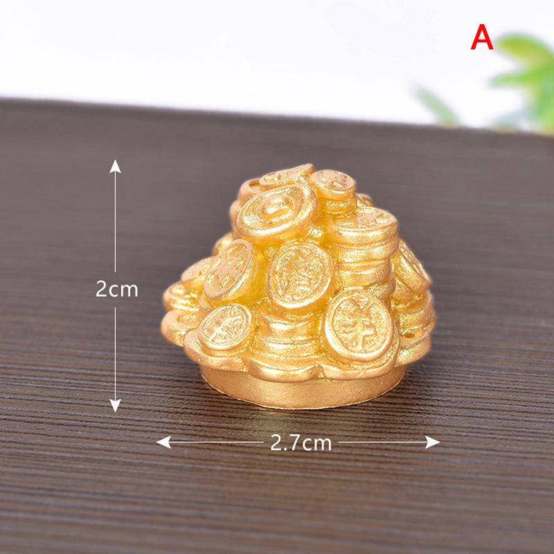 Feng Shui Auspicious Fa Cai Money Tree Gold Ingot Bag Lucky Fortune Spring Festival Mascot Desktop Ornament Car Home Decor Craft