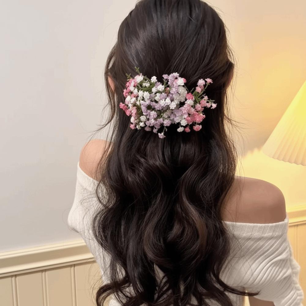 

Sweet Flower Hairpin Bohemian Thai Banana Clip Vintage Bride Hair Accessories Female Style3