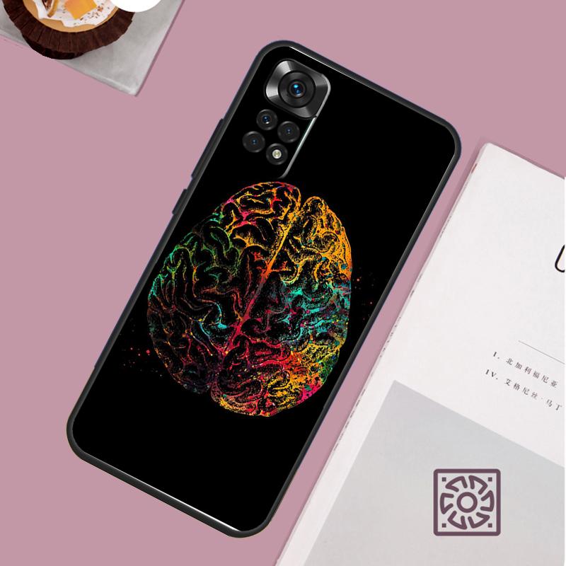 Human Heart Brain Lungs Phone Case For Xiaomi Redmi Note 13 12 12S 12C 13C 10 10C 9 9C 10S 11S 11 Pro Soft Cover