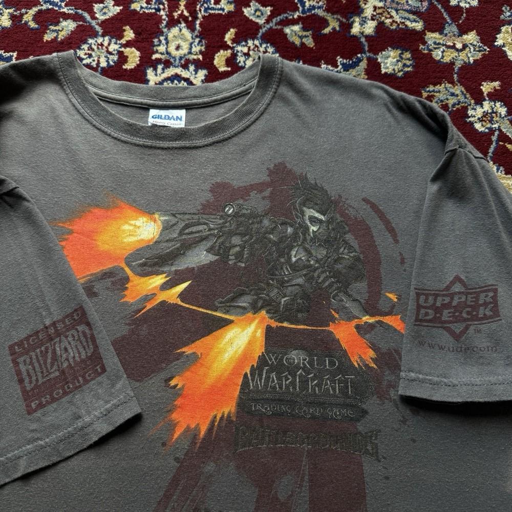 Vintage 2000s World of Warcraft Trading Card Game Battlegrounds Promo Video Tee Unisex T-Shirt