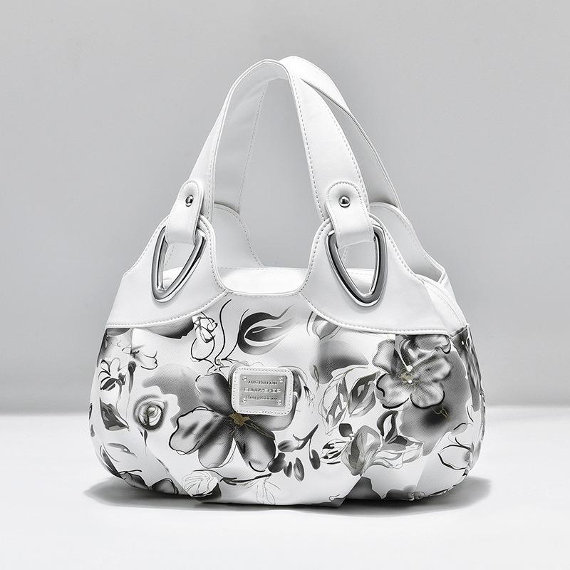 Bag new fashion trend printed handbag multi-color soft bag vegetable basket bag