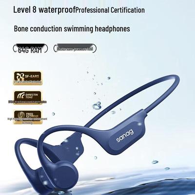 Saina B60 Bone Conduction Bluetooth Headset with 64GB Memory