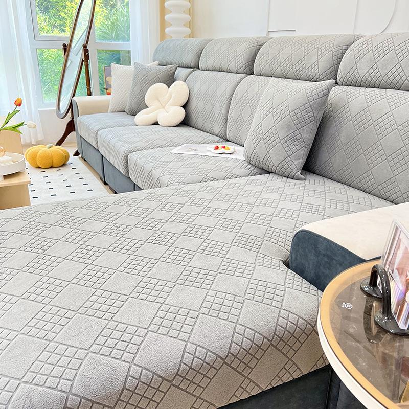 

Новый чехол для диванной губки в китайском стиле, простой современный эластичный утолщенный пылезащитный чехол для дивана, универсальный универсальный чехол 65-85cm*65-95cm*5-20cm серый