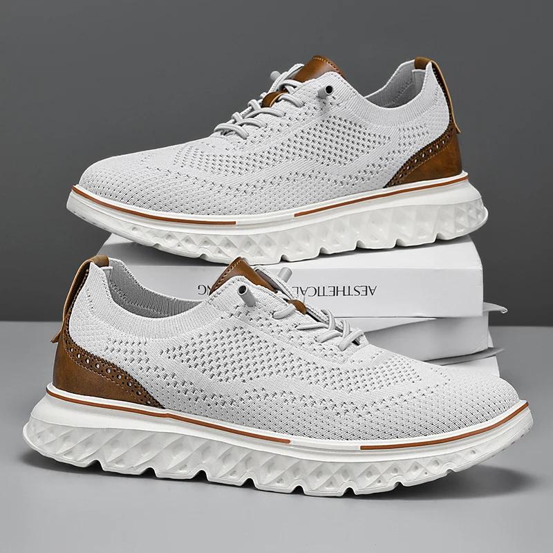 Men Sneakers Men Mesh Casual Shoes Fashion Lightweight Breathable Soft Soled Shoes Summer Outdoor