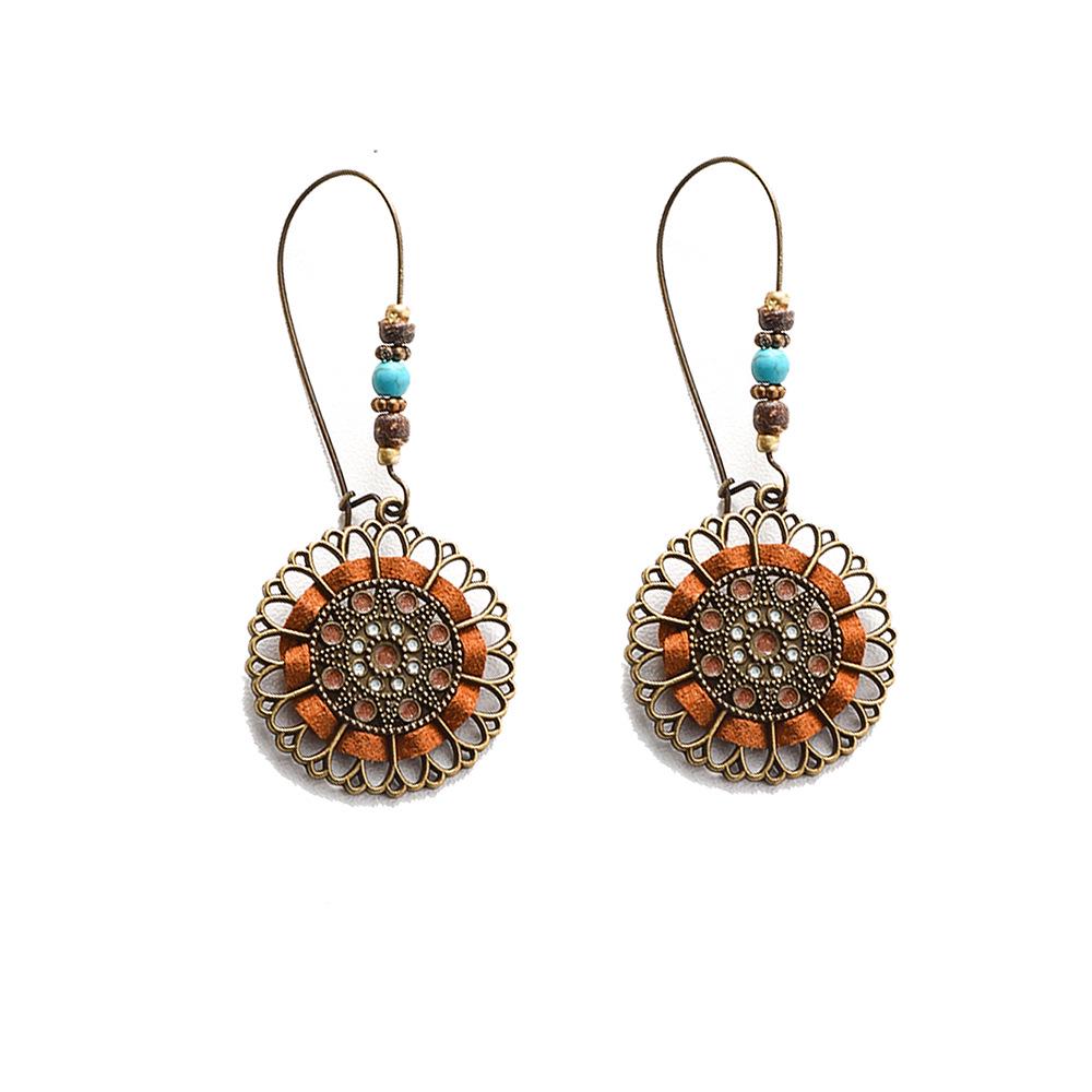 Retro Bohemian Woven Tassel Earrings In Niche Forest Style