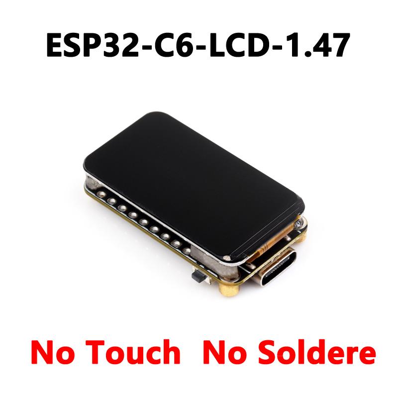 ESP32-C6 1.47inch LCD 172×320 IPS Touch Display Option ESP32-C6 1.9inch Module 262K Color Supports WiFi 6 & Bluetooth