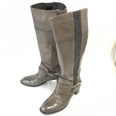 Leather Long Boots Khaki 24.0 Heel(USED)