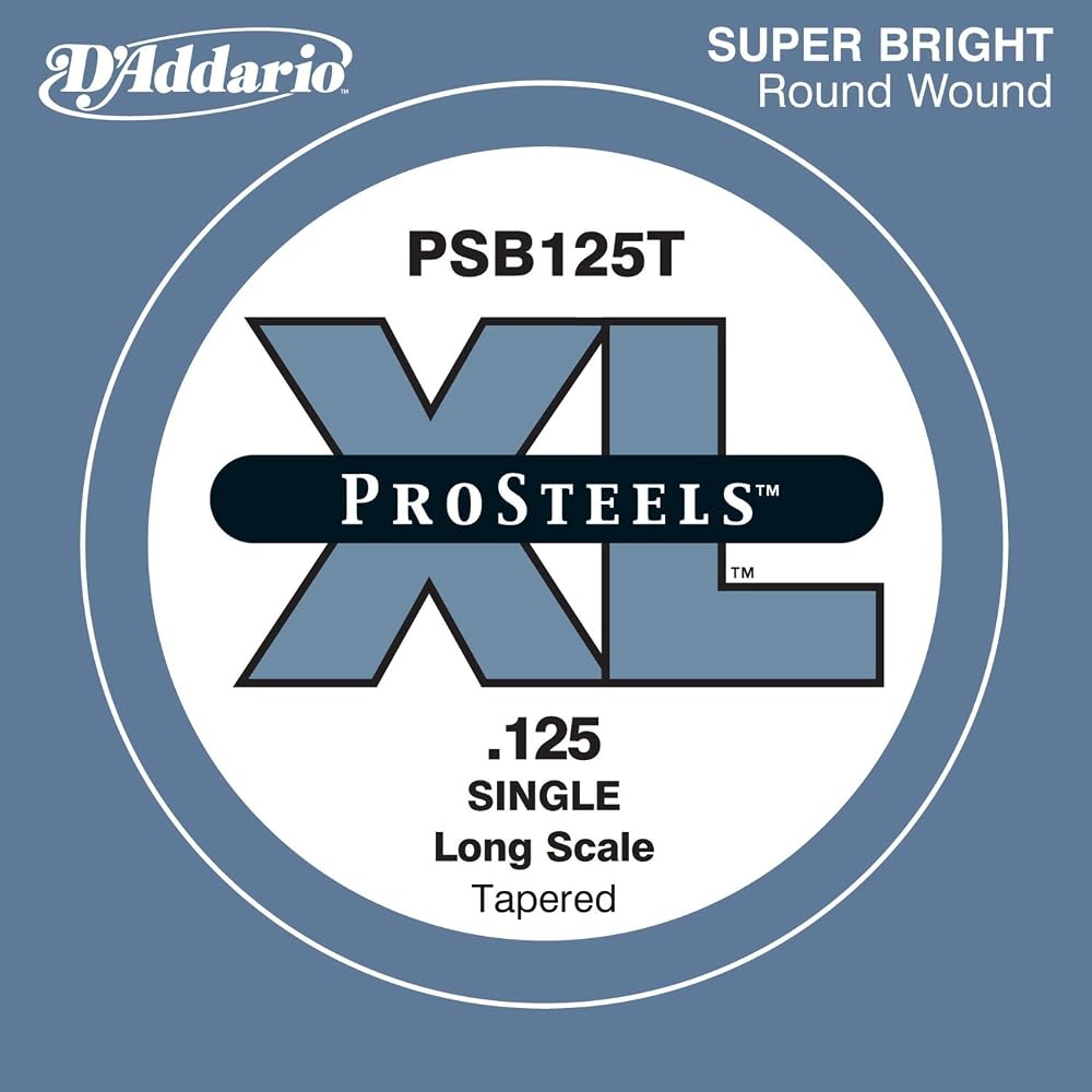 D Addario ProSteel .125 PSB125T Tapered Wound Bass Strings (Single String) [Domestic Genuine Product]