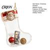 Festive Nutcracker Holiday Charms Fillable Christmas Stocking Acrylic Ornament, Transparent Candy Filled Tree Decorative Ornaments for Party