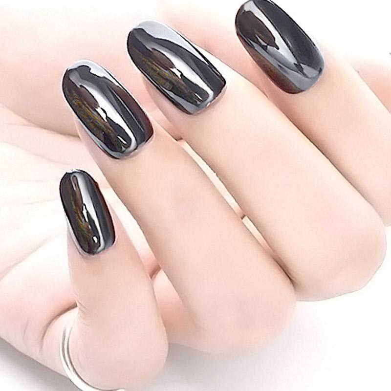1G/Box Super Magic Mirror Black Nail Glitter UV Gel Polish Chrome Nail Art Pigment Dust Manicure Decorations For Nails DIY