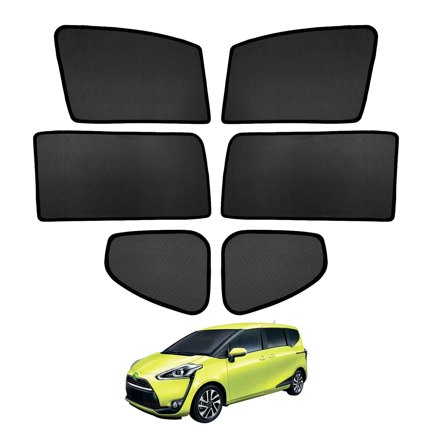 

Cartist Toyota Sienta 170 Сетчатый Блэкаут Автомобильный УФ-свет Жара Внутренний Боковой Аксессуар (2-е поколение, 2015-настоящее время) Шторы, Шторы, Жалюзи, чёрный