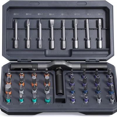 Multifunctional Ratchet Screwdriver and Wrench Tool Set