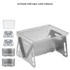 Mini Portable Charcoal Grill BBQ Grill Tabletop Fire Pit Stainless Steel Folding Camping Grill for Camping Patio Outdoor