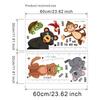 Animal Growth Chart Wall Sticker for Kids Room Nursery Self-Adhesive Height Ruler Baby Measure Decal Decor