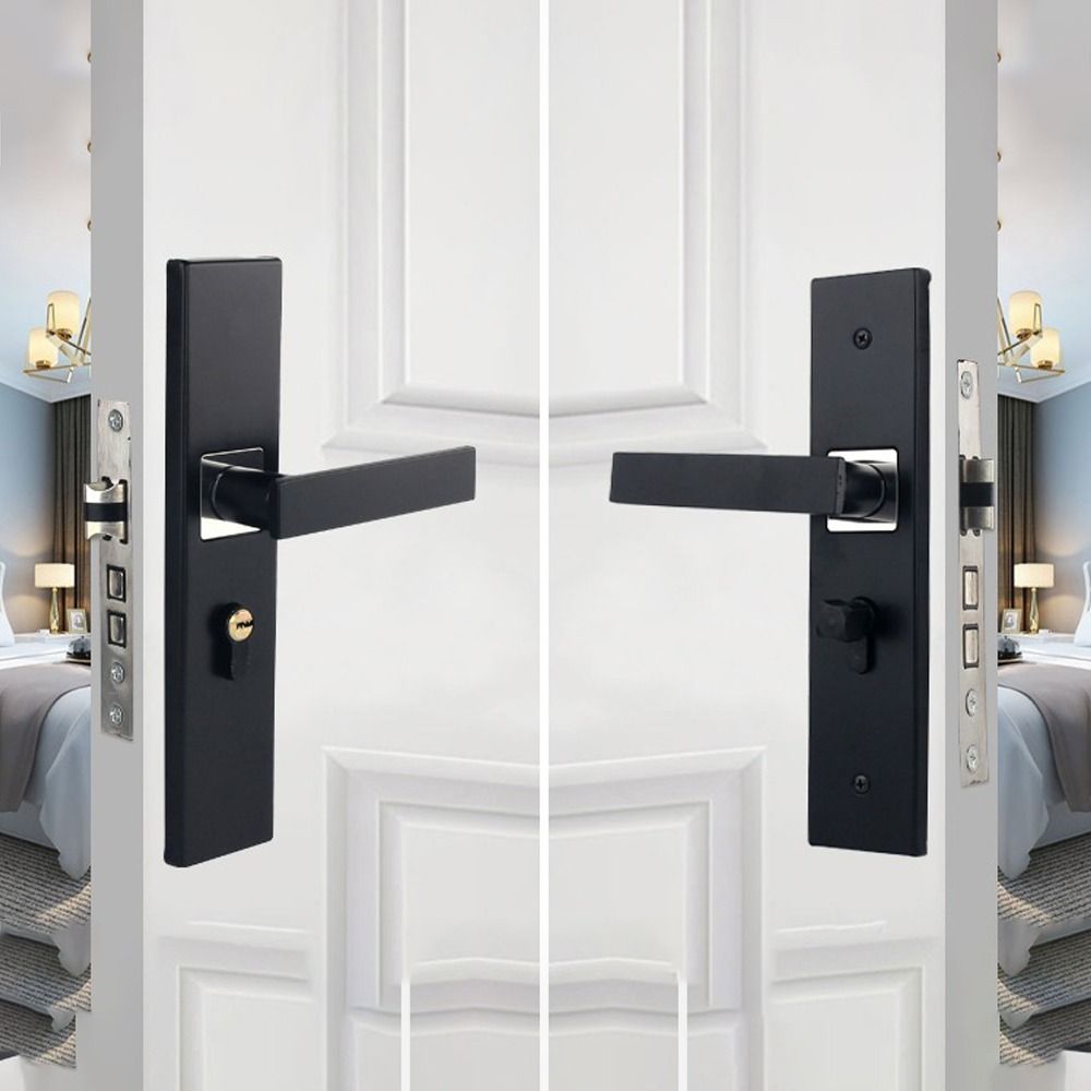 Silent Bearing Door Handle Lock Metal Security Door Handle Mechanical Main Door Lock  Home Hardware