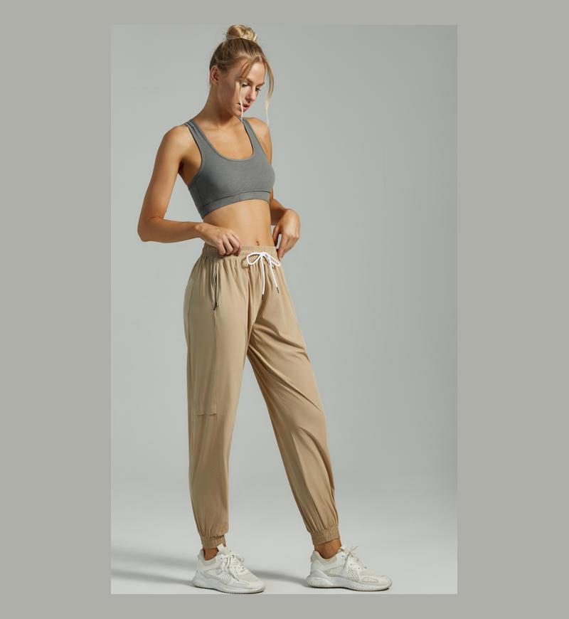 Women s Quick-Dry Outdoor Running Pants - Breathable, Sweat-Absorbing Joggers for Sports, Dance, and Yoga M хаки