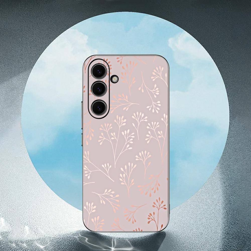 Gold Rose Love Heart Luxury Black Phone Case For Samsung Galaxy S23 S24 S25 Ultra S22 Plus S21