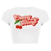 European, American English slogans Printed sexy exposed navel short T-shirt fashionable round neck slim slim top women's multi-picture