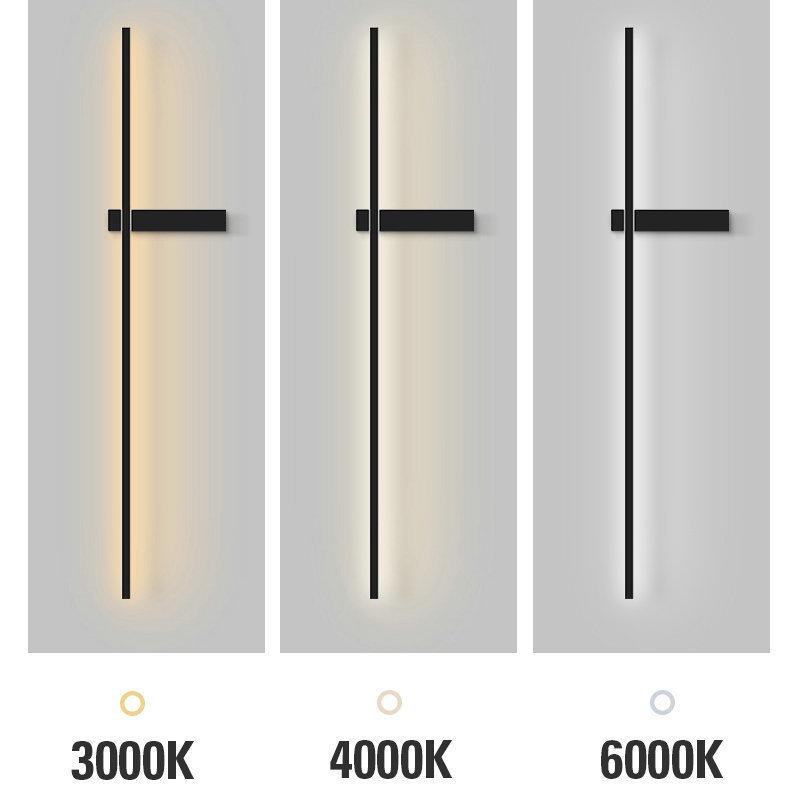 Minimalist LED Wall Lamp: Linear Strip Design for Bedroom or Living Room