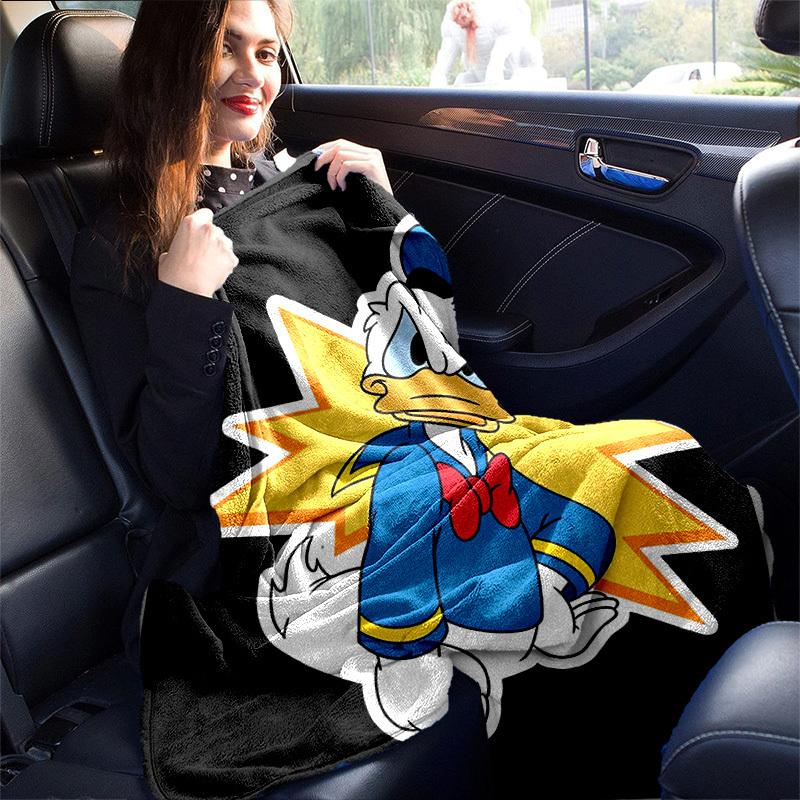 1pc, Donald Duck Cartoon Print Throw Blanket Home Decor, Couch Cover, Outdoor, Gift for Friends, Flannel Blanket