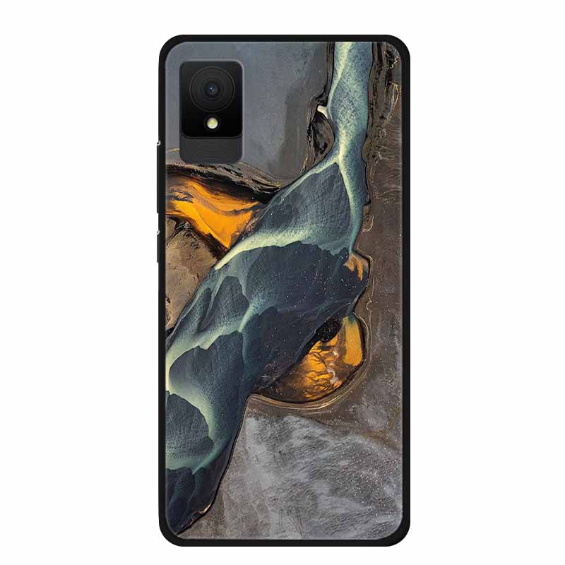 Für TCL 505 Handyhüllen Rückabdeckung Für TCL 502 Schwarzer Rand Silikon TPU Funda für TCL505 Marmor Weiche Hülle Bunte Hülle Bumper