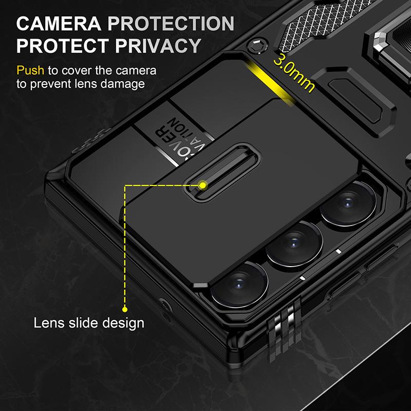 Custodia per telefono Samsung S25 Ultra: Design Finestra a Copertura Totale per S24 Ultra, S23 FE, Custodia Protettiva Anti-Caduta S22