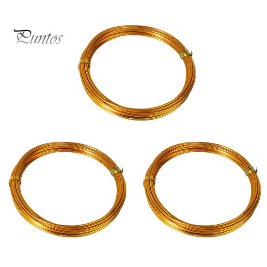 

3 рулона алюминиевой проволоки 30 метров анодированная проволока для рукоделия мягкая гибкая проволока для ювелирных изделий для моделей кукольных скелетов DIY ремесленные скульптуры золотистый