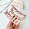 Korean Style Elastic Plastic Hair Claw Creative Solid Color Shark Clip Silicone Shark Clip  Daily